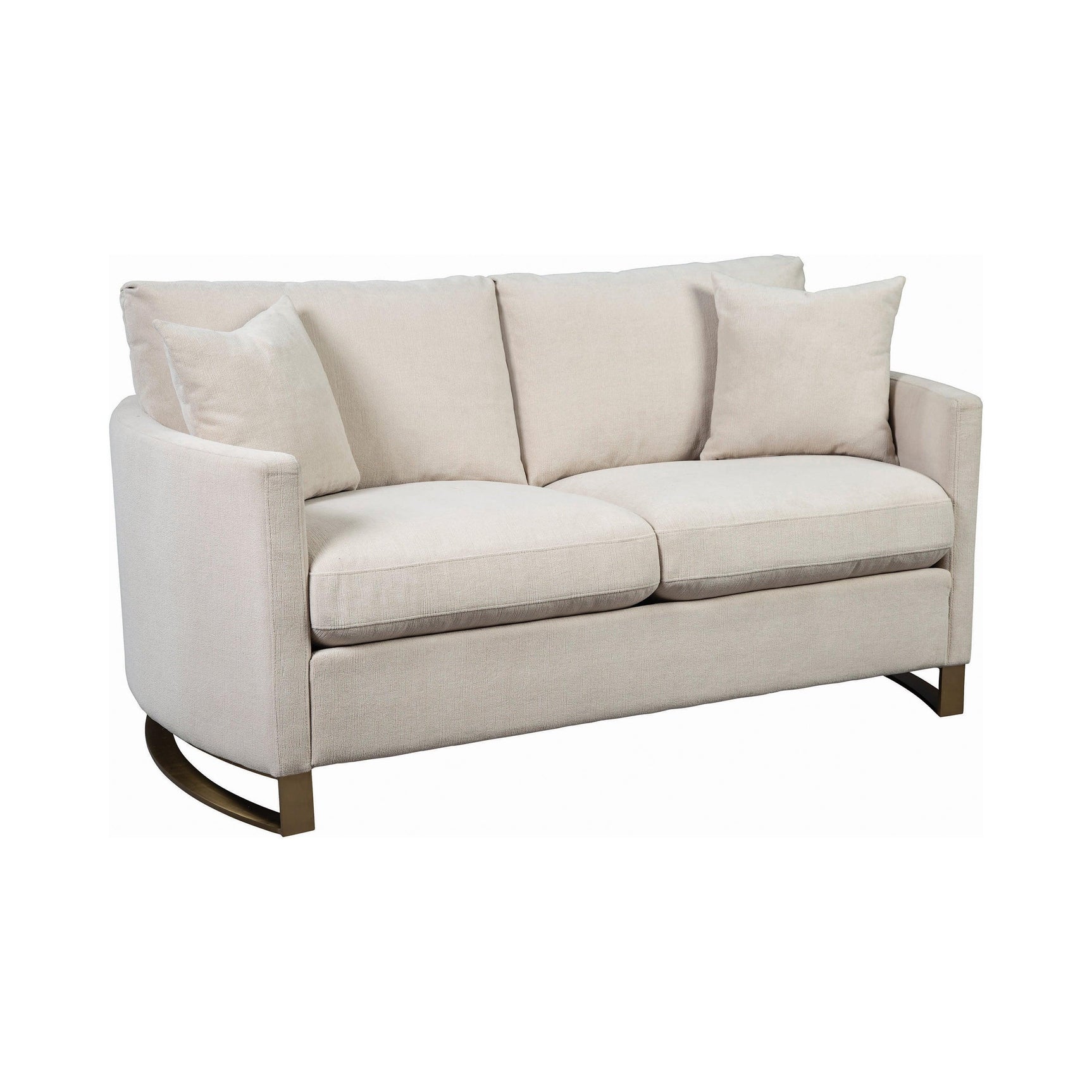 Corliss Upholstered Arched Arms Chair Beige - Ella Furniture
