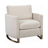 Corliss Upholstered Arched Arms Sofa Beige - Ella Furniture