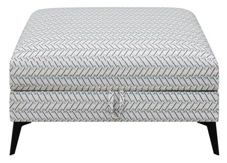 Clint Upholstered Ottoman With Tapered Legs Multi-color - Ella Furniture