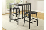 Edgar Black Modern Industrial Faux Leather Seat And Faux Marble Top Rectangular Dining Room Set - Ella Furniture