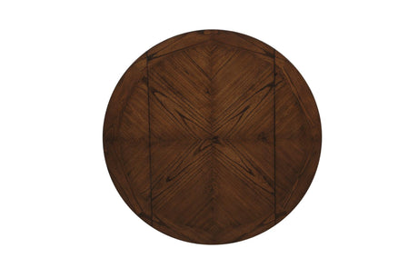 Kiwi Brown White Faux Leather Upholstered Seat Circle Counter Height Dining Room Set - Ella Furniture