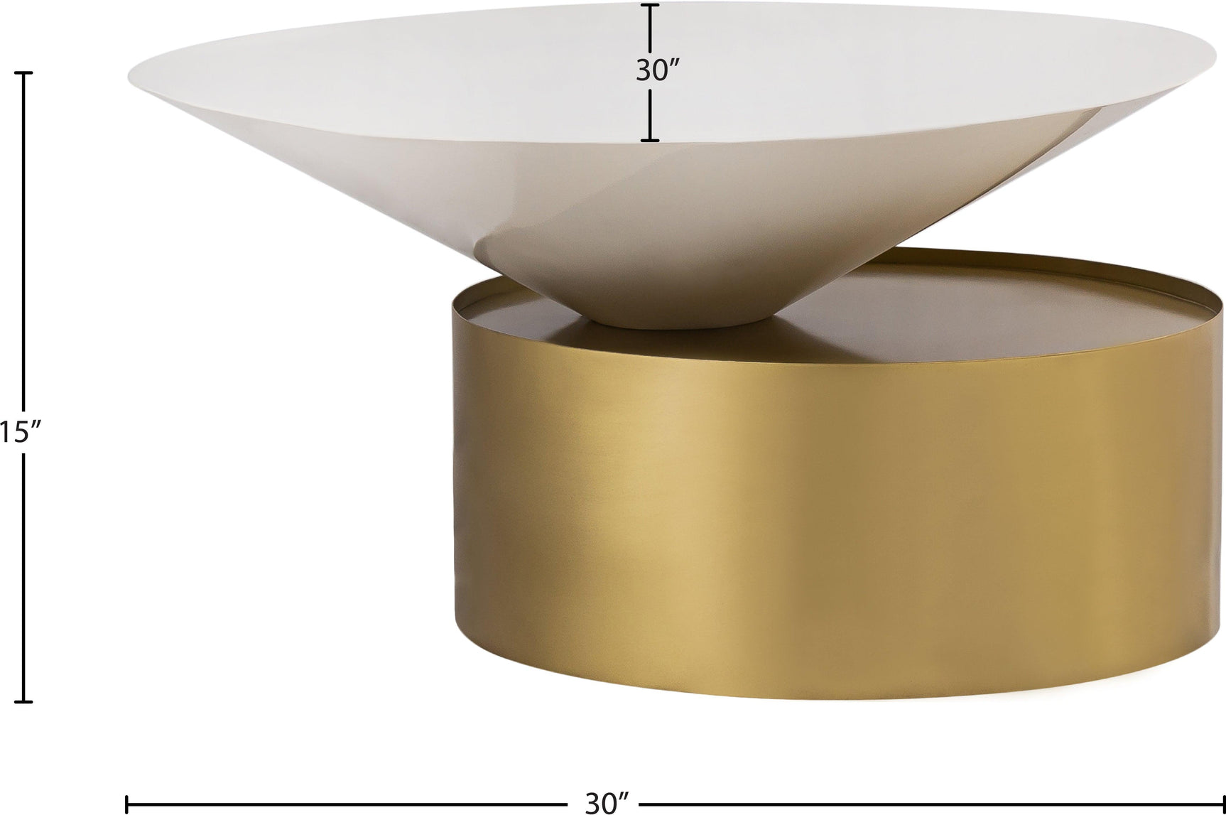 Damon Brass Coffee Table - Ella Furniture