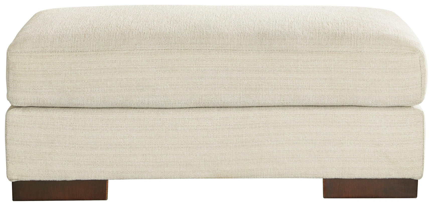 Maggie Birch Chenille Ottoman - Ella Furniture