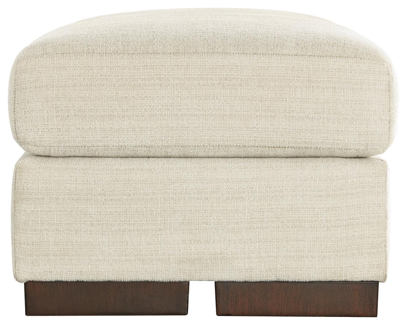 Maggie Birch Chenille Ottoman - Ella Furniture