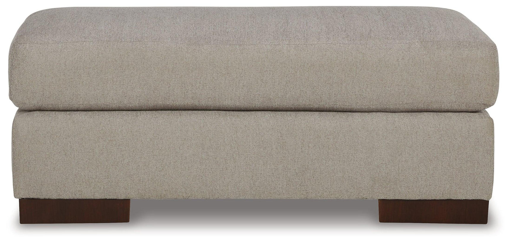 Maggie Flax Chenille Ottoman - Ella Furniture