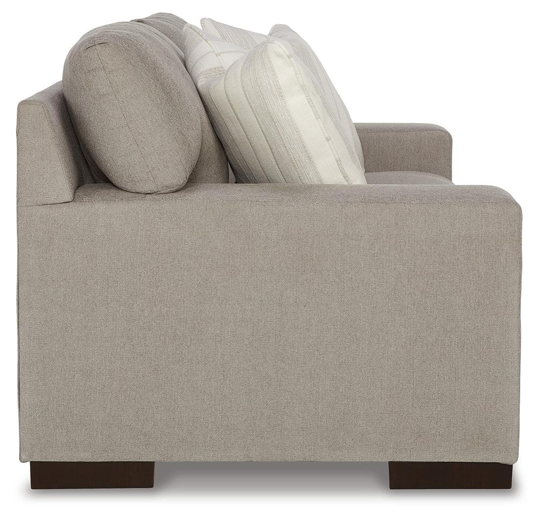 Maggie Flax Chenille Loveseat - Ella Furniture