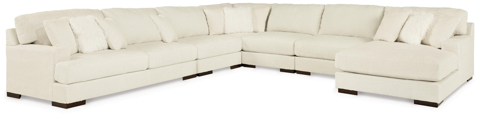 Zada Ivory 6-Piece Sectional With Chaise