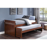 Rowe Dark Cherry Modern Transitional Pine Veneer, Wood And Engineered Wood Twin/twin Bed - Ella Furniture