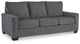 Rannis Pewter Chenille Queen Sofa Sleeper - Ella Furniture