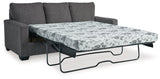 Rannis Pewter Chenille Queen Sofa Sleeper - Ella Furniture