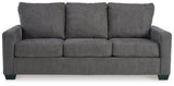 Rannis Pewter Chenille Queen Sofa Sleeper - Ella Furniture