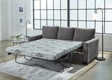 Rannis Pewter Chenille Queen Sofa Sleeper - Ella Furniture