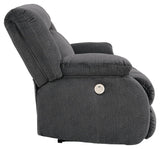 Burkner Marine Velvet Power Reclining Loveseat - Ella Furniture