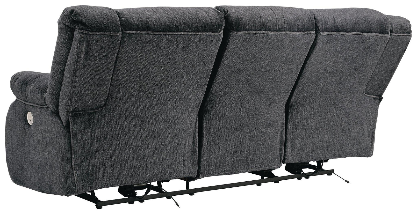 Burkner Marine Velvet Power Reclining Sofa - Ella Furniture