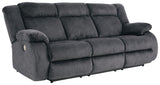 Burkner Marine Velvet Power Reclining Sofa - Ella Furniture