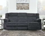 Burkner Marine Velvet Power Reclining Sofa - Ella Furniture