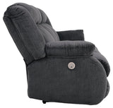 Burkner Marine Velvet Power Reclining Sofa - Ella Furniture