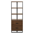 Sedley Walnut And Rustic Metal Contemporary Walnut Veneers Engineered Wood And Metal Side Pier - Ella Furniture