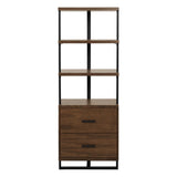 Sedley Walnut And Rustic Metal Contemporary Walnut Veneers Engineered Wood And Metal Side Pier - Ella Furniture
