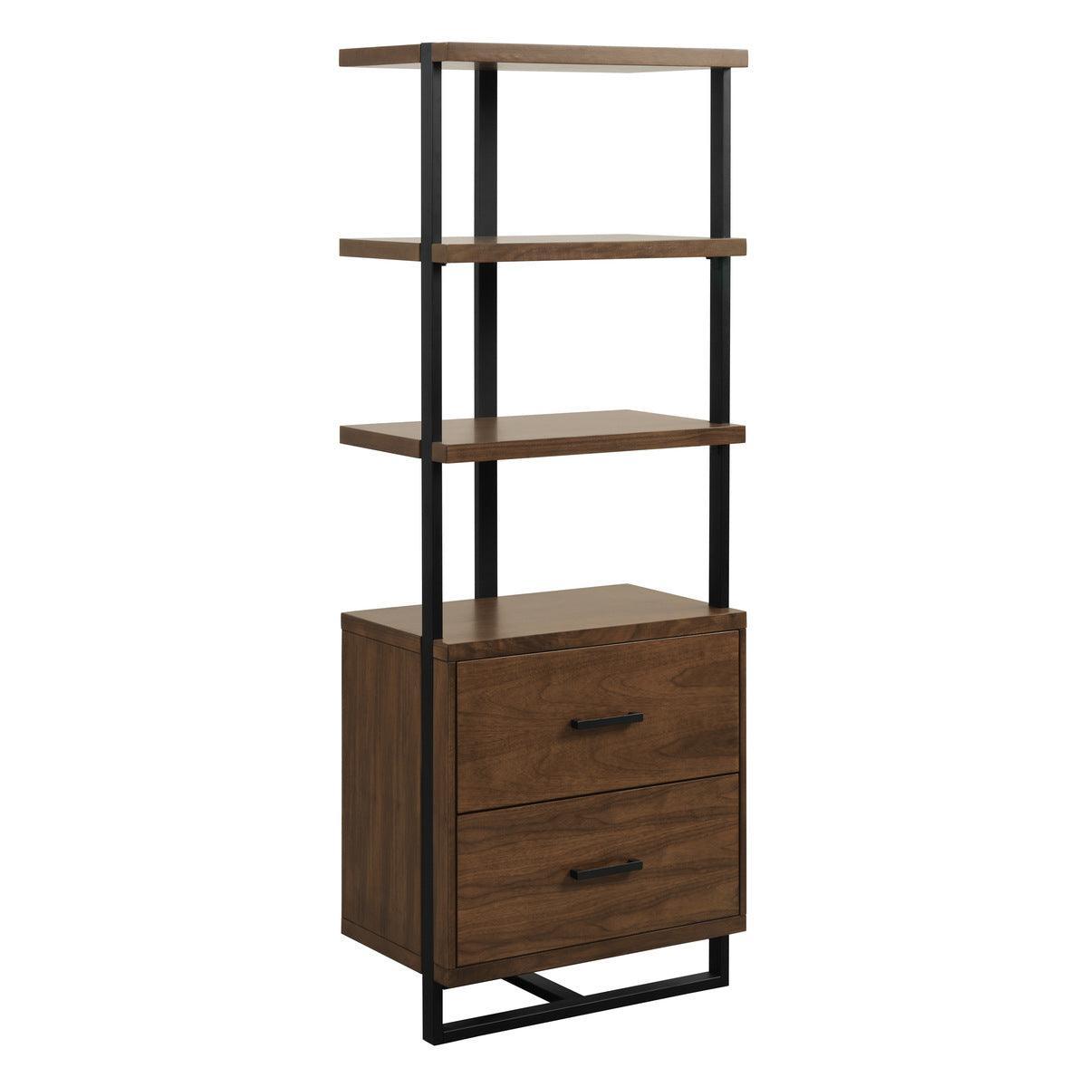 Sedley Walnut And Rustic Metal Contemporary Walnut Veneers Engineered Wood And Metal Side Pier - Ella Furniture