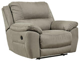 Next-gen Gaucho Putty Microfiber Oversized Recliner - Ella Furniture