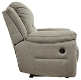 Next-gen Gaucho Putty Microfiber Oversized Recliner - Ella Furniture