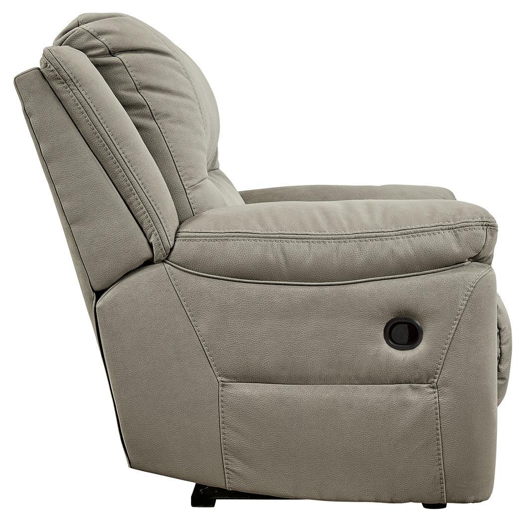 Next-gen Gaucho Putty Microfiber Oversized Recliner - Ella Furniture