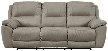 Next-gen Gaucho Putty Microfiber Power Reclining Sofa - Ella Furniture
