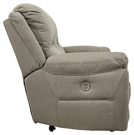 Next-gen Gaucho Putty Microfiber Power Reclining Sofa - Ella Furniture