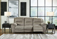 Next-gen Gaucho Putty Microfiber Power Reclining Sofa - Ella Furniture