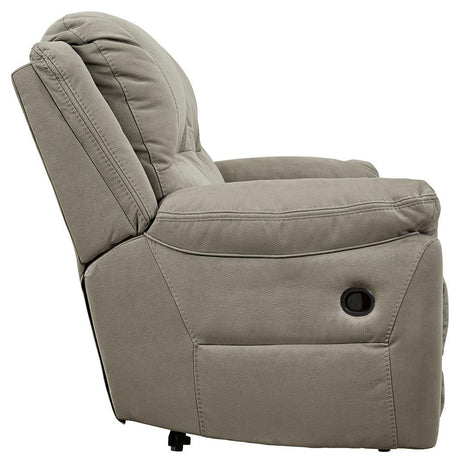 Next-gen Gaucho Putty Microfiber Reclining Sofa - Ella Furniture
