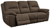 Next-gen Gaucho Putty Microfiber Power Reclining Sofa - Ella Furniture