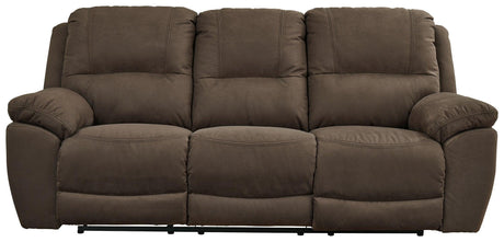Next-gen Gaucho Putty Microfiber Power Reclining Sofa - Ella Furniture