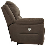 Next-gen Gaucho Putty Microfiber Power Reclining Sofa - Ella Furniture