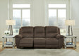 Next-gen Gaucho Espresso Microfiber Reclining Sofa - Ella Furniture