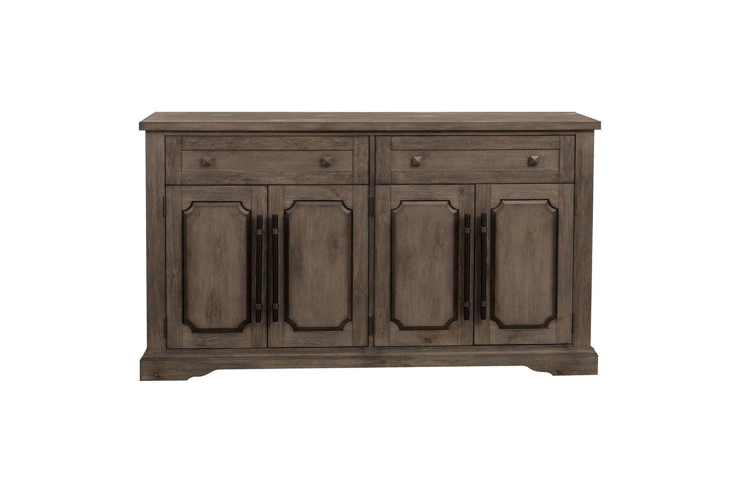 Toulon Dark Oak Rustic Finish Classic Solid Wood Rectangular Dining Set - Ella Furniture