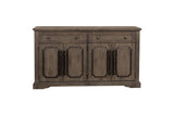 Toulon Dark Oak Rustic Finish Classic Solid Wood Rectangular Dining Set - Ella Furniture