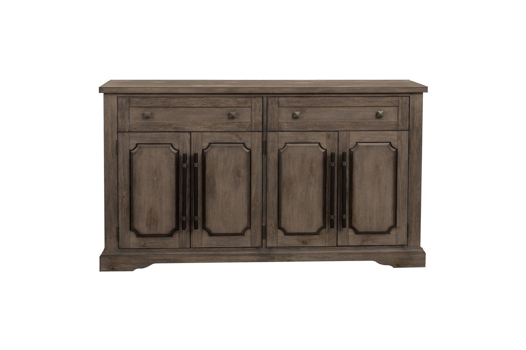 Toulon Dark Oak Rustic Finish Classic Solid Wood Rectangular Dining Set - Ella Furniture