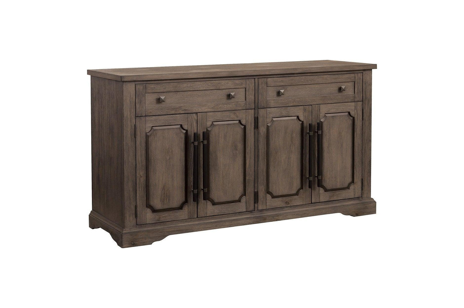 Toulon Dark Oak Rustic Finish Classic Solid Wood Rectangular Dining Set - Ella Furniture