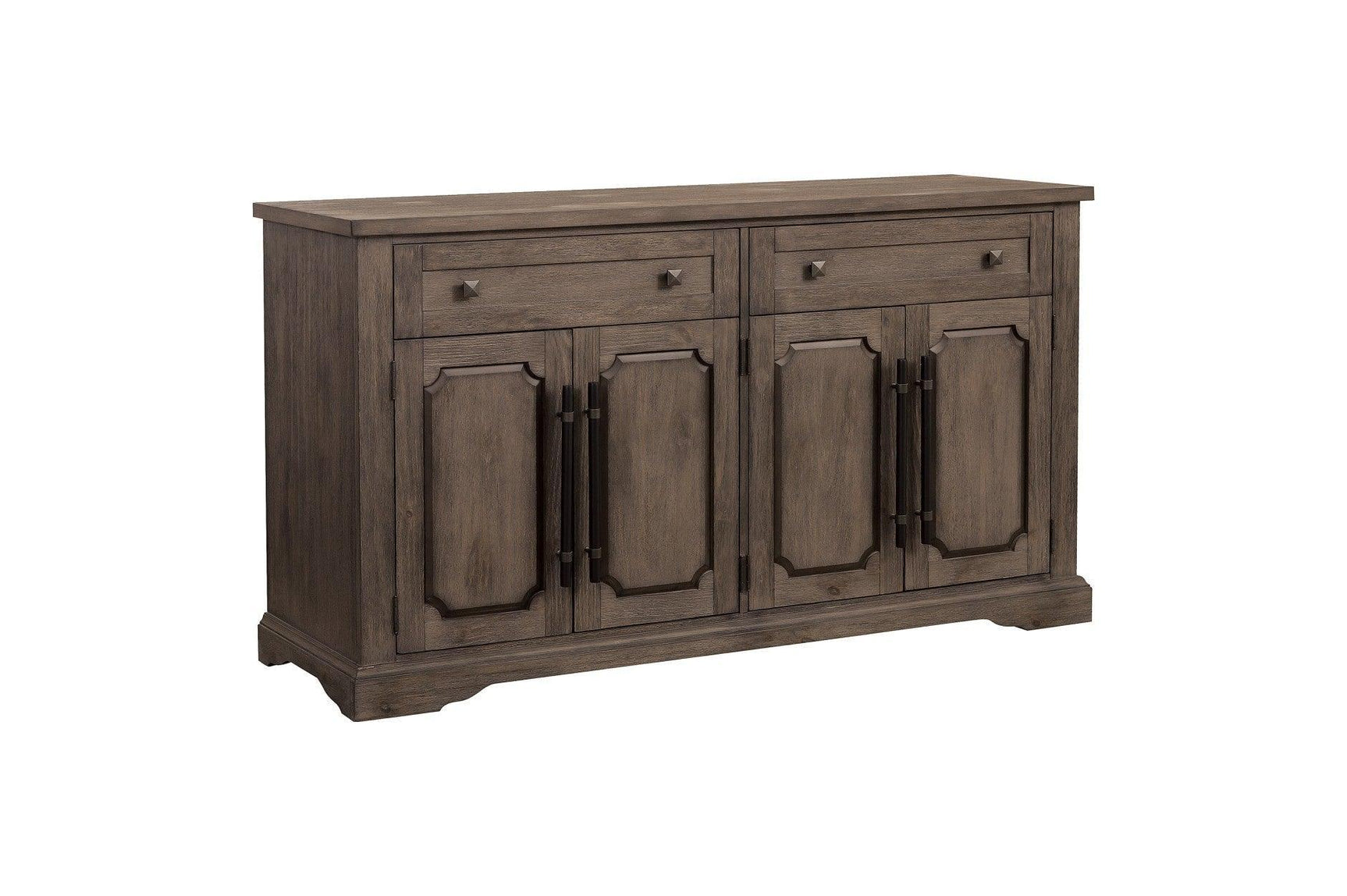 Toulon Dark Oak Rustic Finish Classic Solid Wood Rectangular Dining Set - Ella Furniture