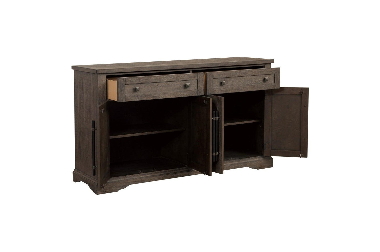 Toulon Dark Oak Rustic Finish Classic Solid Wood Rectangular Dining Set - Ella Furniture
