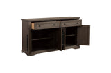 Toulon Dark Oak Rustic Finish Classic Solid Wood Rectangular Dining Set - Ella Furniture
