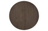 Toulon Dark Oak Rustic Finish Classic Solid Wood Circular Dining Set - Ella Furniture