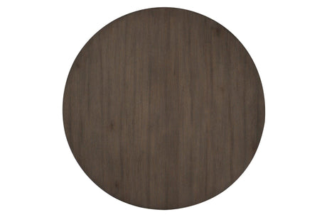Toulon Dark Oak Rustic Finish Classic Solid Wood Circular Dining Set - Ella Furniture