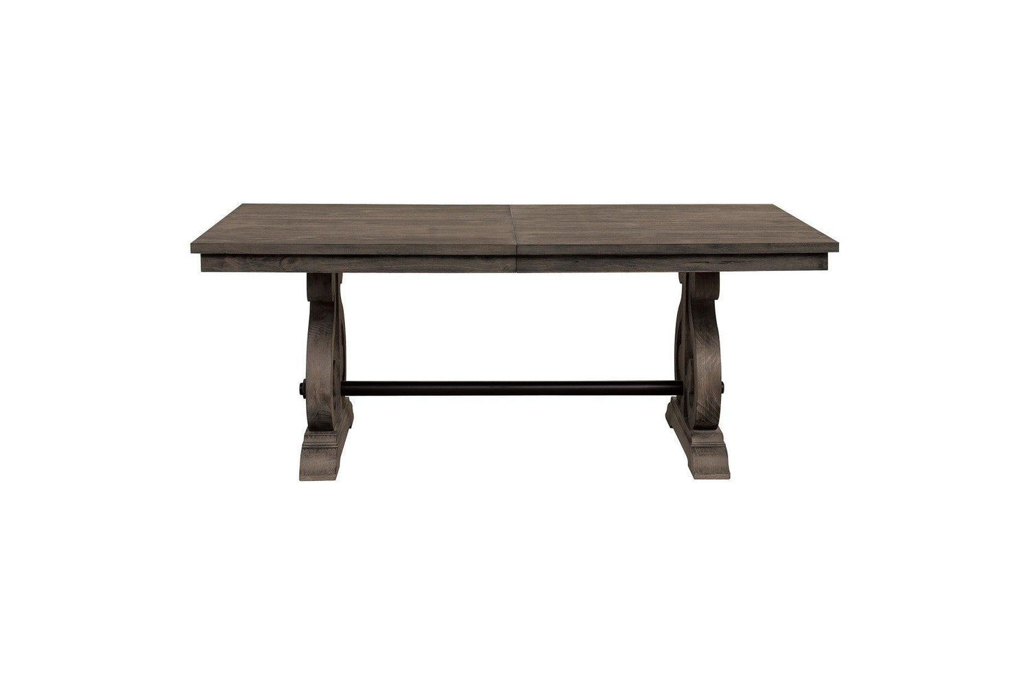 Toulon Dark Oak Rustic Finish Classic Solid Wood Rectangular Dining Set - Ella Furniture