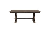 Toulon Dark Oak Rustic Finish Classic Solid Wood Rectangular Dining Set - Ella Furniture