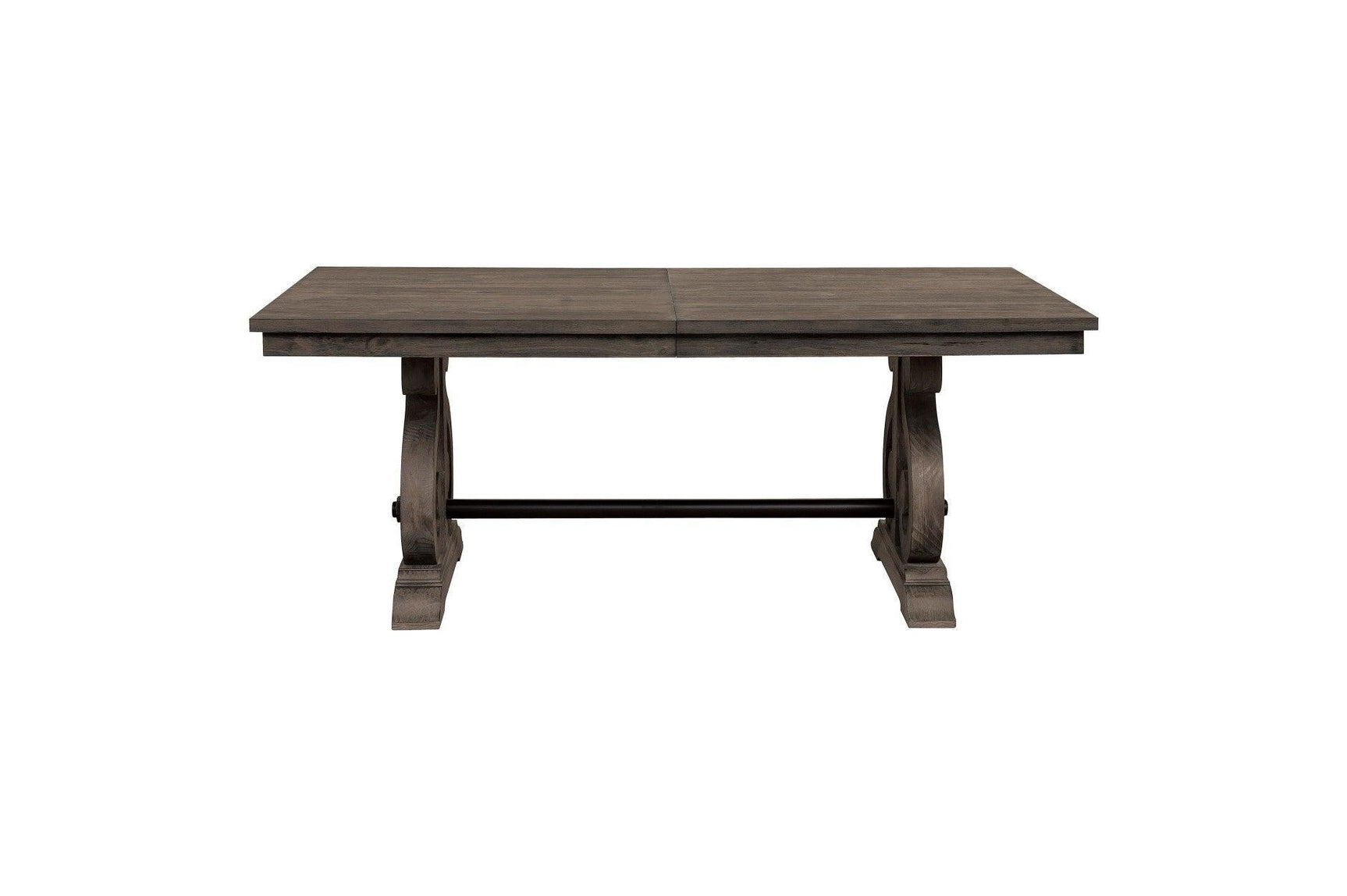 Toulon Dark Oak Rustic Finish Classic Solid Wood Rectangular Dining Set - Ella Furniture
