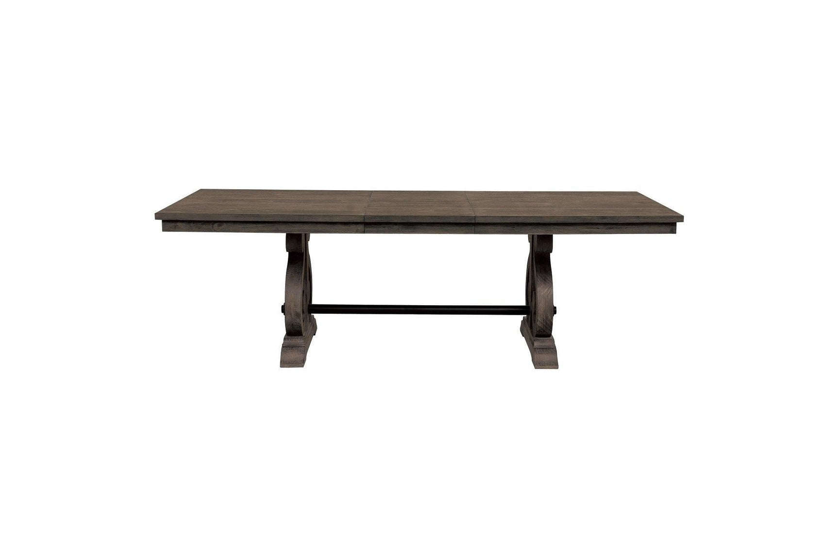 Toulon Dark Oak Rustic Finish Classic Solid Wood Rectangular Dining Set - Ella Furniture