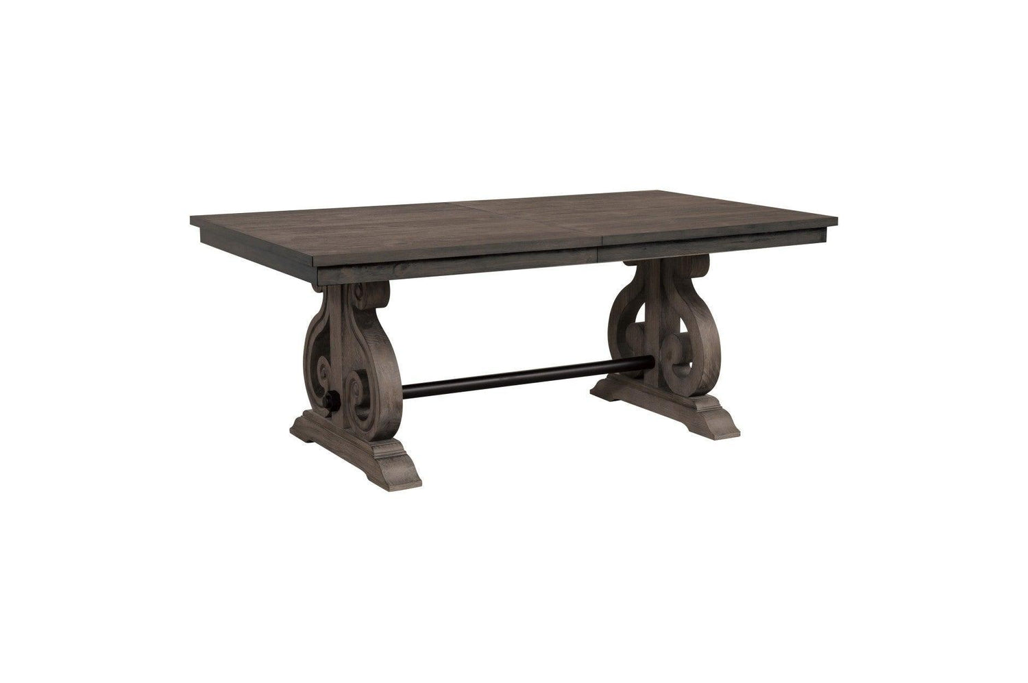 Toulon Dark Oak Rustic Finish Classic Solid Wood Rectangular Dining Set - Ella Furniture