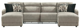 Colleyville Stone 4-Piece Power Reclining Sectional With Chaise 54405S15 - Ella Furniture